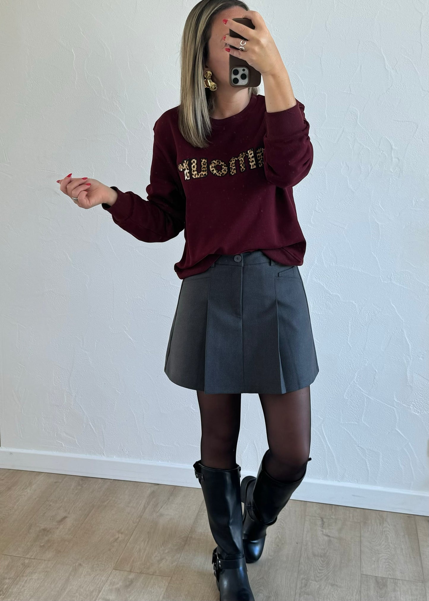 Pull AMOUR Bordeaux