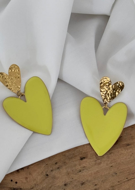 Boucles d’oreilles Jaune ♡