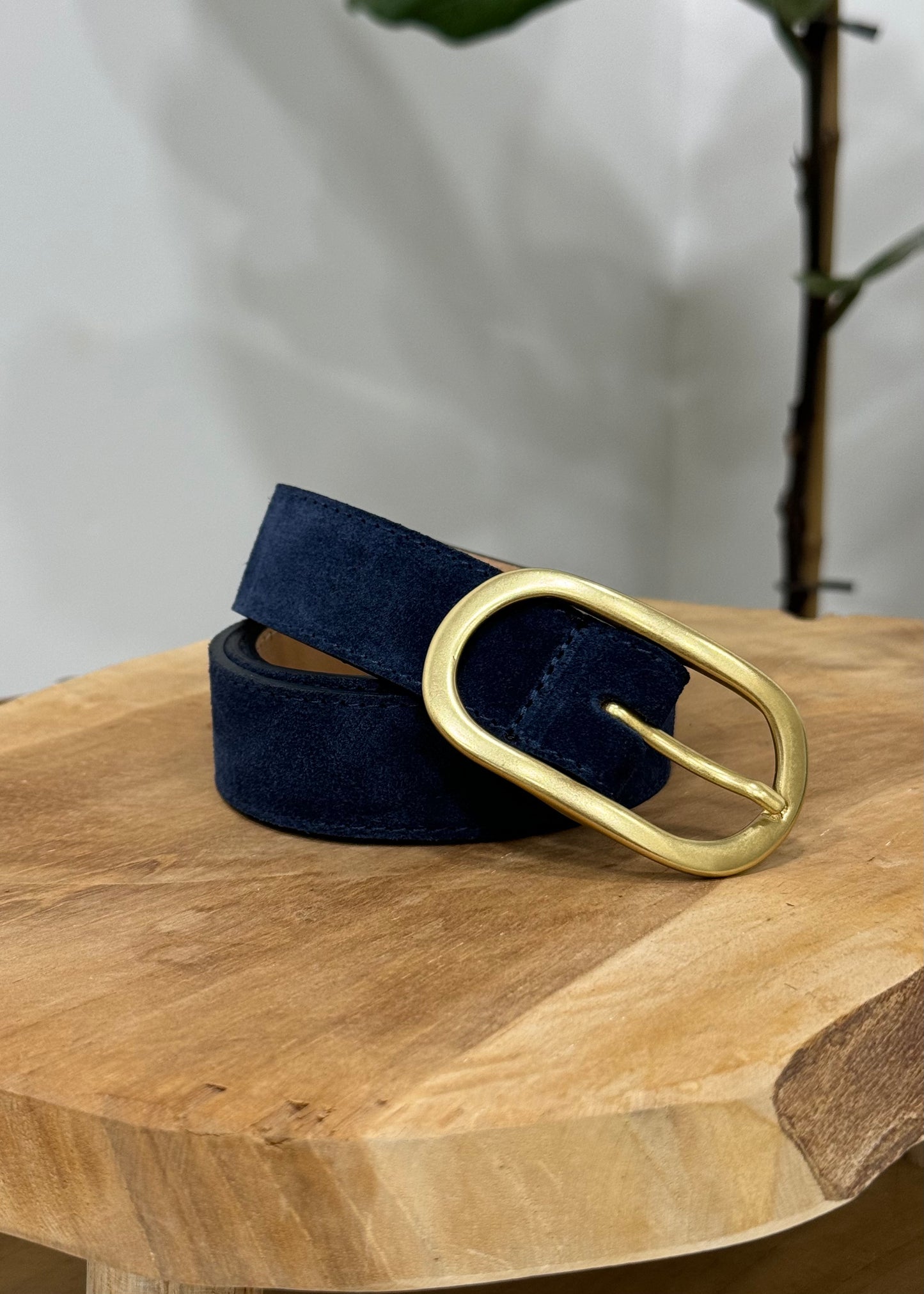 Ceinture en Cuir bleu marine